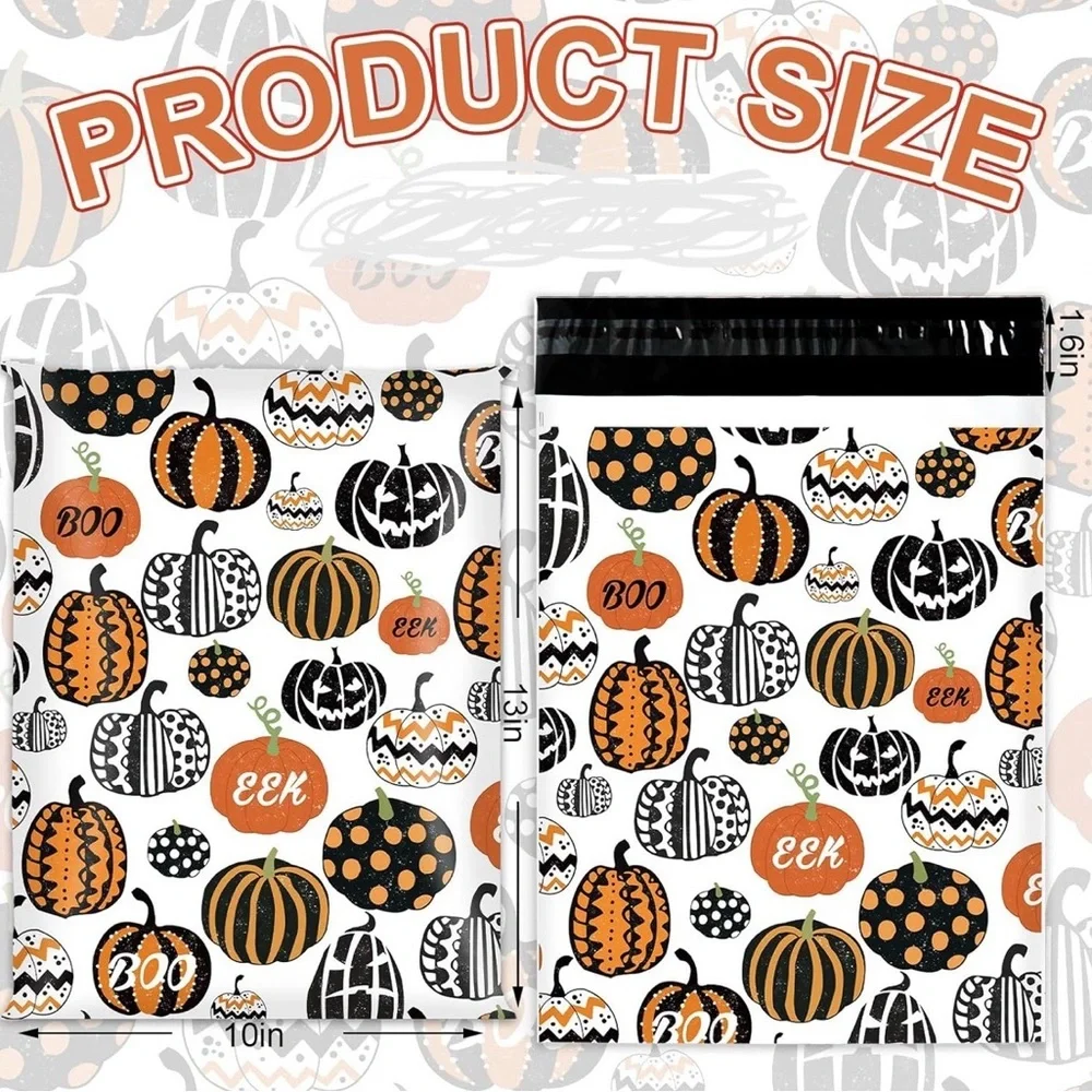 10 Count - 10x13 Polymailers (5/PINK PUMPKINS) + 5/ORANGE PUMPKINS)